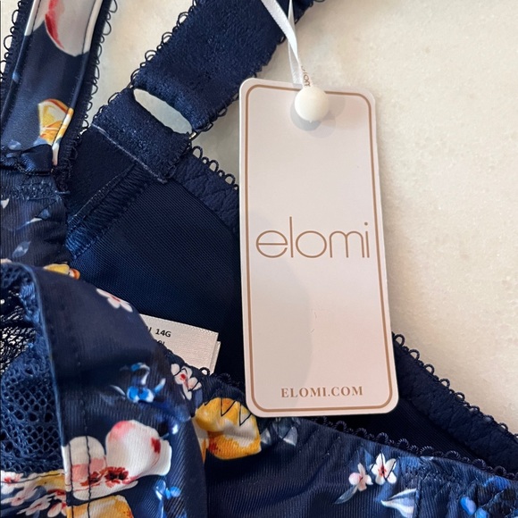 Elomi MORGAN Navy Floral Bra BRAND NEW SIZE 36 - Picture 2 of 5